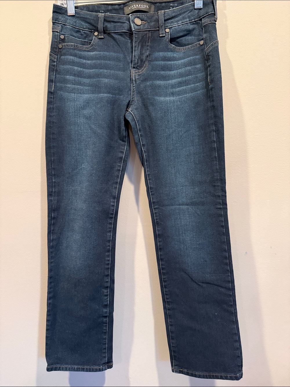 Liverpool Women's Medium Dark Blue Straight Leg Jeans2P